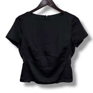 Banana Republic Black Short Sleeve Peplum Top